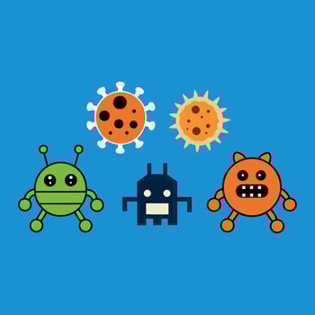 Colorful Cartoon Viruses vector