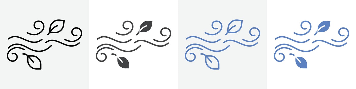 wind icon set use for web vector