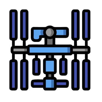 Space station icon illustration vector