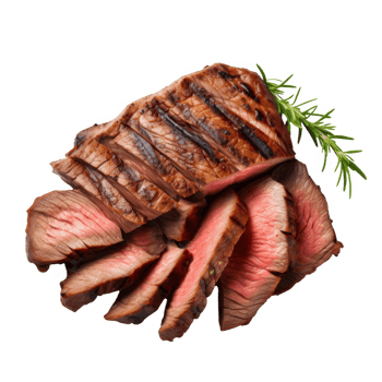 Grilled Steak Slices with Rosemary and Peppercorns png