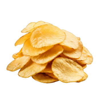 A Pile of Crispy, Golden Potato Chips png