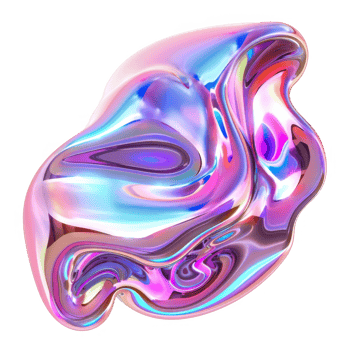 Bubble Chrome Fluid Isolated on a Transparent Background png