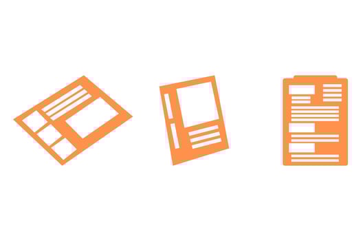 Simple document illustration design set vector