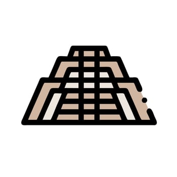 Mayan pyramid icon illustration vector