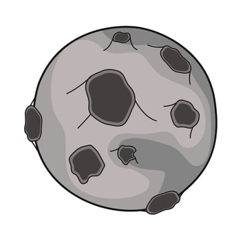 illustration of moon vector