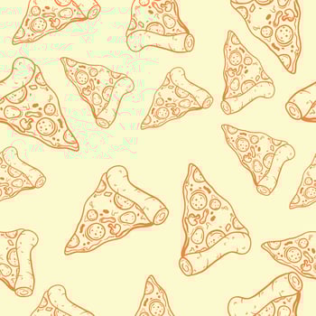 Pizza Slices Seamless Pattern vector