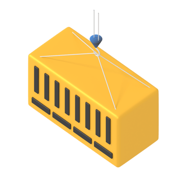 Shipment container lifter isometric style png