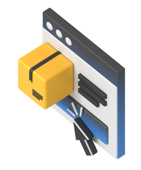 Online order delivery isometric style png
