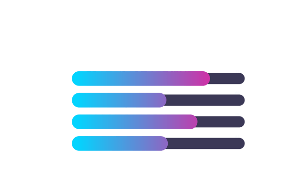 a bar graph icon with blue and purple colors png