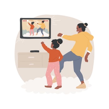 Play sensor game isolated cartoon illustration. vector