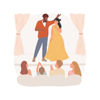 Drama isolated cartoon illustration. vector