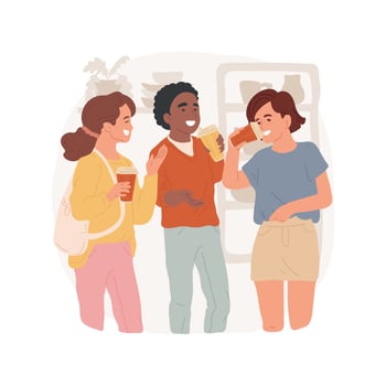 Coffee shop isolated cartoon illustration. vector