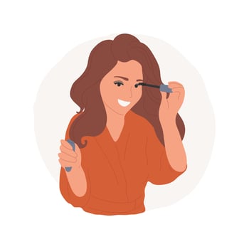 Smoky eyes isolated cartoon illustration. vector