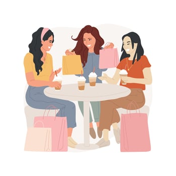 Coffee shop isolated cartoon illustration. vector