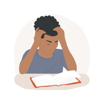 Tired isolated cartoon illustration. vector