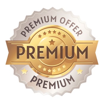 Golden Premium Quality Badge or Seal vector