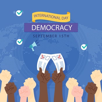 international day of democracy illustration design vector