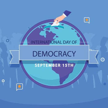 International day of democracy illustration design vector