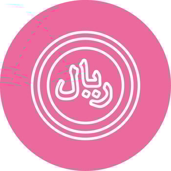 Saudi Riyal Icon Design Symbpl vector