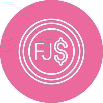 Fijian Dollar Icon Design Symbpl vector