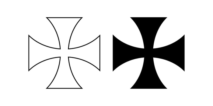 cross patty or Pate symbol set vector