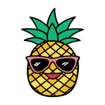 Chillin' Pineapple with Sunglasses vector