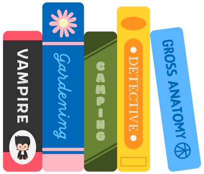 Cute Hand Drawn Stack of books png