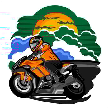 Motorbike Touring Logo vector