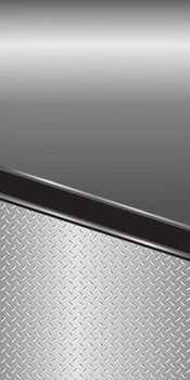 Vertical silver gray metal background, 3D polished diamond plate texture, chrome metallic and shiny. vector