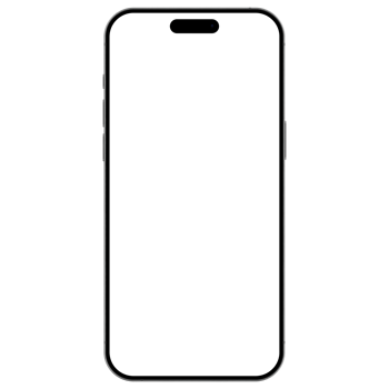 Isolated mockup template for of white titanium smartphone. Front view, and without background png