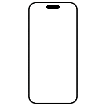 Mockup template for of white titanium smartphone. Front view, and without background. Isolated png