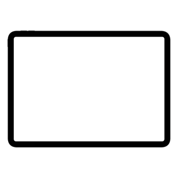 Mockup template for black tablet PC. Front view, and without background. Isolated png