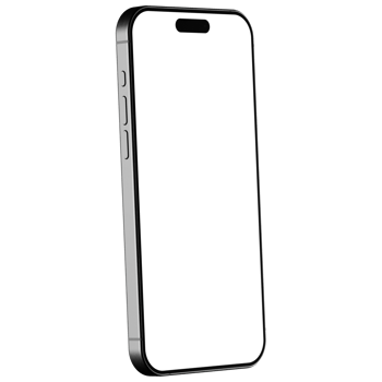 Mockup template for of white titanium smartphone. Isometric style view, and without background. png