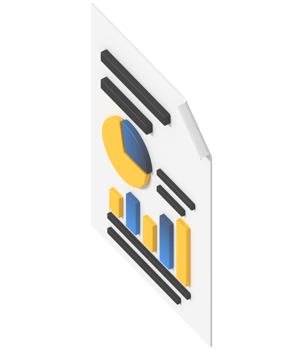 SEO report statistics isometric style png