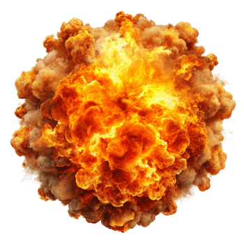 Massive Fire Explosion in Mid-Air png