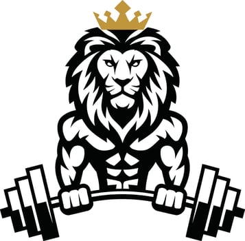Best Royal Lion Logos for Strength Training Gyms vector
