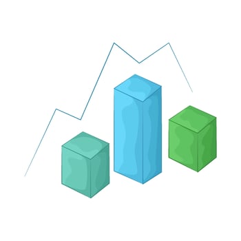 Illustration of bar graph vector