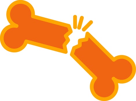 Bone Oranage Filled Icon vector