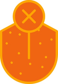 Loss Sense Of Taste Oranage Filled Icon vector