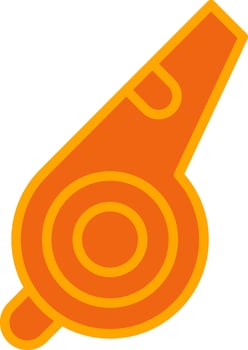 Whistle Oranage Filled Icon vector