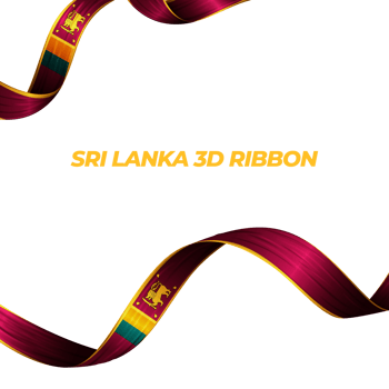 Ribbon with Sri Lanka flag color 3d png