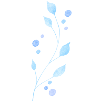 Glittery Blue Decorative Plant with Leaves png
