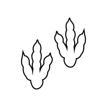Dinosaur Track icon. Dinosaur Footprints illustration sign. trace symbol or logo. vector