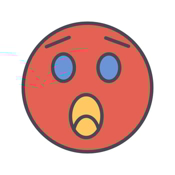 Astonished Face Icon Design vector