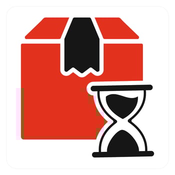 Delivery Process Time icon concept vector