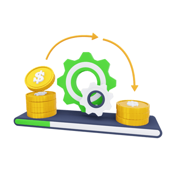 Payment process icon 3d. png