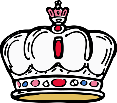 Hand Drawn Royal Crown with Jewels - Illustration of Majesty and Luxury png