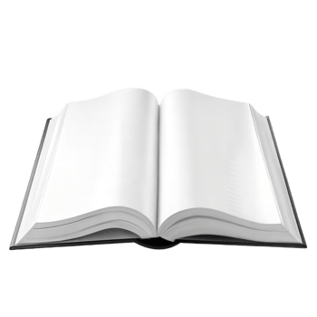 Open Book with Blank Pages Ready for Your Story png