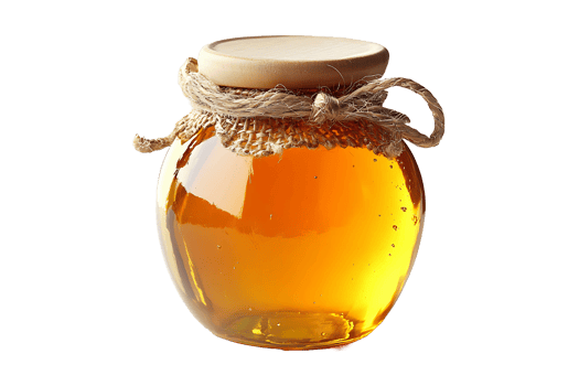 Honey jar isolated on transparent background. png