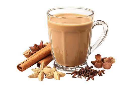 Masala chai isolated on transparent background. png